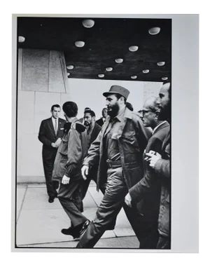 Fidel Castro Entering Building, Cuba, 1950s