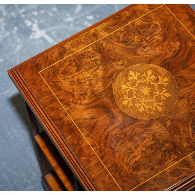 VintageTop Revolving Bookcase in Burr Walnut For Sale - Image 14 of 16