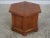 Ethan Allen Nutmeg Maple Hexagon Drum Lamp Table For Sale - Image 10 of 12