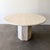 Afra & Tobia Scarpa Vintage 1980s Round Travertine Dining Table With Hexagonal Pedestal Base For Sale - Image 4 of 10