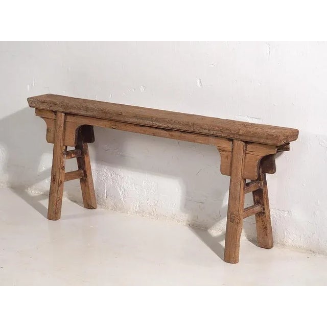 Antique Chinese Bench, 1870s For Sale - Image 9 of 11