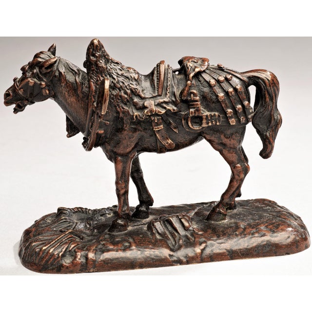1860s Exceptional Bronze Draft Horse by Pierre Jules Mêne (French, 1810