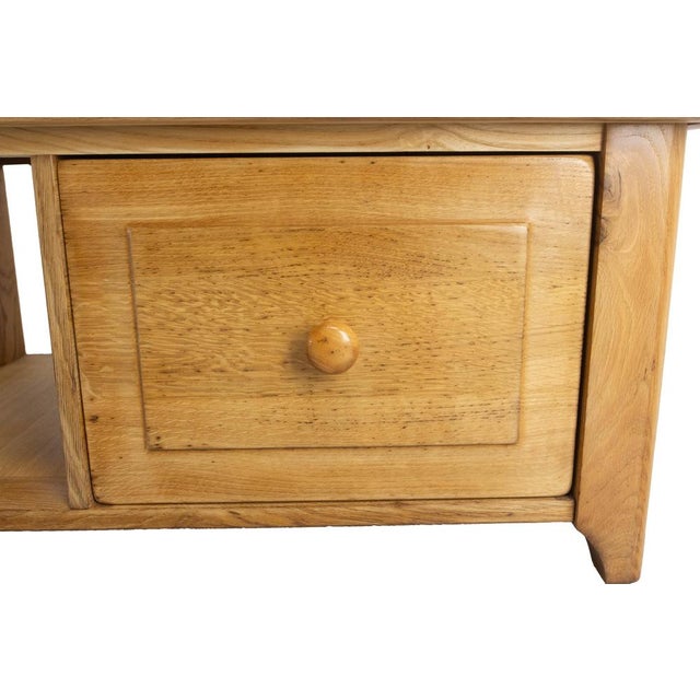 Pink French Oak and Ceramic Coffee Table with Tiles by Monsan Picard, 1970 For Sale - Image 8 of 12