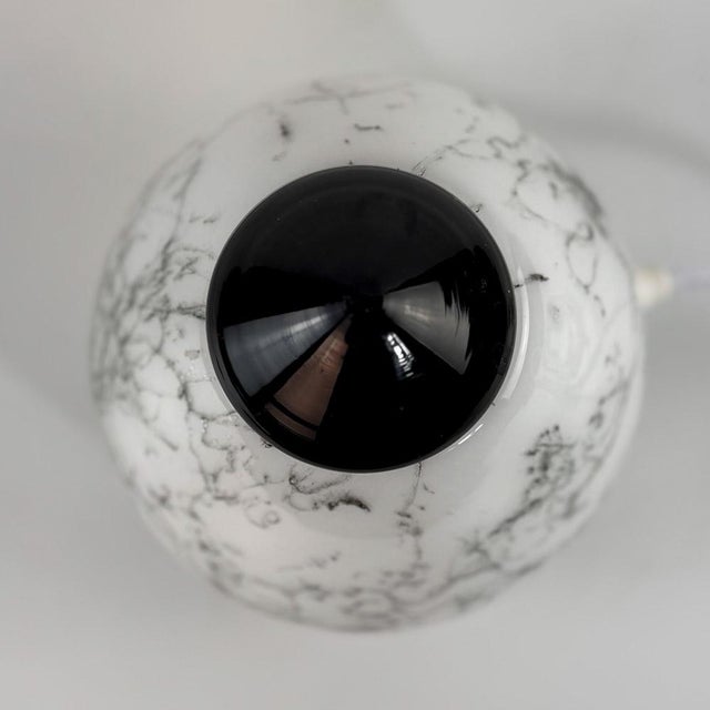 Murano Glass Table Lamp with Black Tip, 1980s For Sale - Image 3 of 11