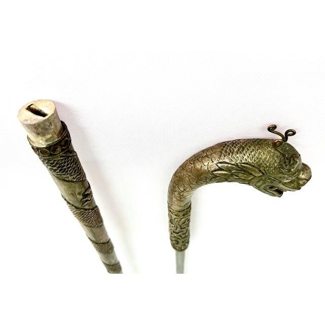 Antique Silver Plated Walking Cane For Sale - Image 12 of 18