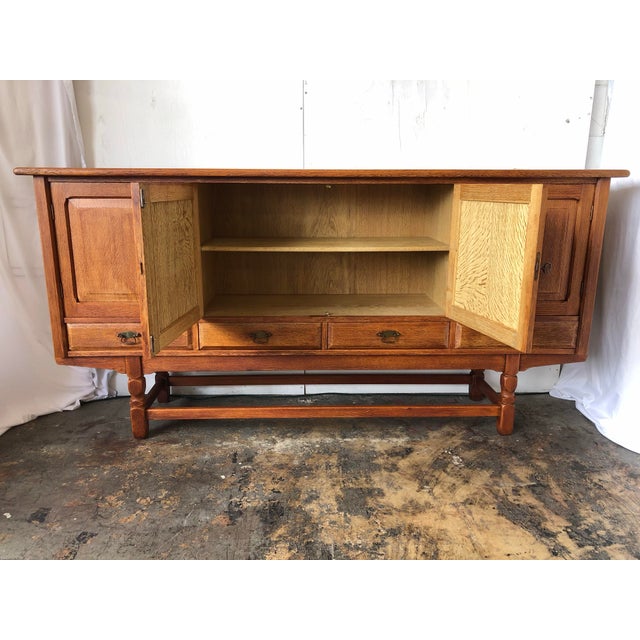 Henning Kjaernulf Mid 20th Century Danish Oak Sideboard by Henning Kjaernulf, Attributed For Sale - Image 4 of 8