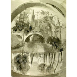 Arched Bridge Over Lake For Sale