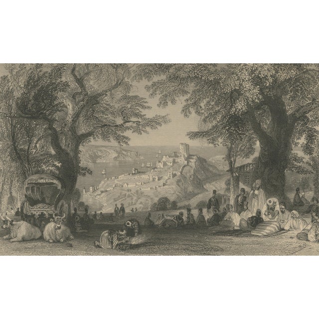After Thomas Allom, Entrance to the Bosphorus from the Black Sea, 1838, Print on Paper, Framed For Sale - Image 4 of 9
