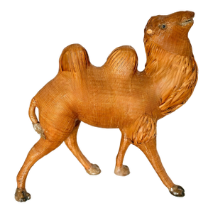 Mid-Century Chinese Wicker and Reed Camel