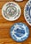 Mid 20th Century Blue and White Wall Plate Grouping / Collection - Set of 9 For Sale In New York - Image 6 of 12