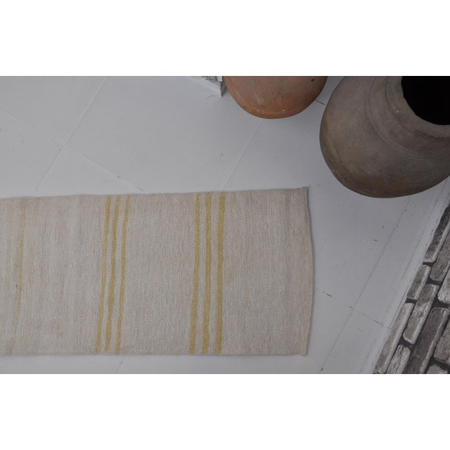 1950s Off White Anatolian Kilim Runner For Sale In Phoenix - Image 6 of 10