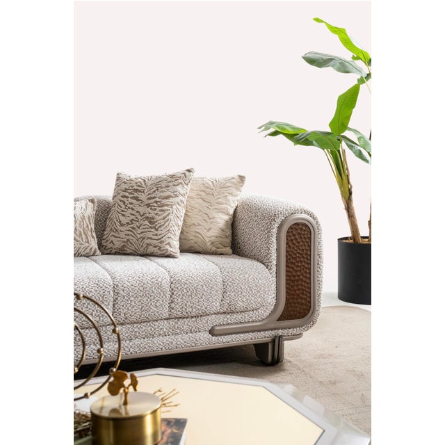 Lora 3-Piece Luxury Boucle Living Room Set - Sofa , Loveseat & Chair For Sale - Image 9 of 18
