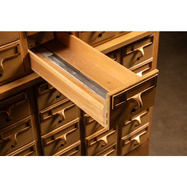 MCM 60-Drawer Maple Card Catalog by Library Bureau For Sale - Image 12 of 17