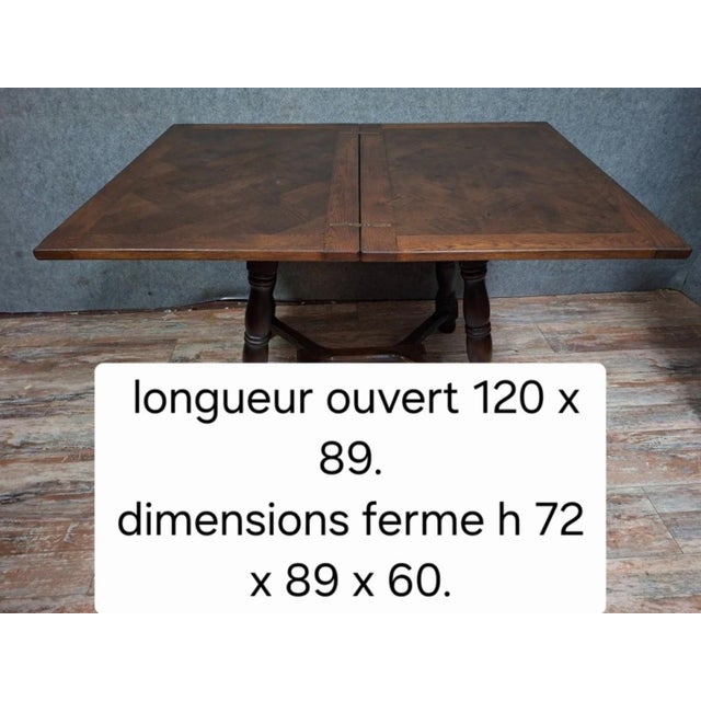 1960s Renaissance Extendable Table in Oak, 1960s For Sale - Image 5 of 9