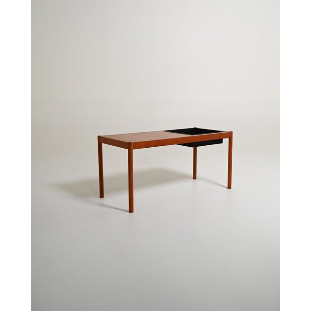 Scandinavian Teak Bench with Plant Holder, 1960s For Sale - Image 3 of 7