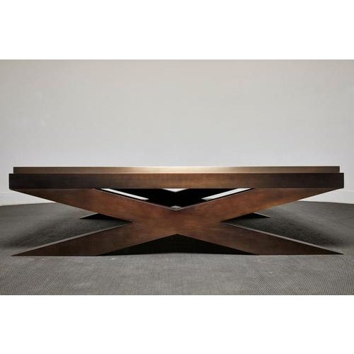Not Yet Made - Made To Order White Marble Top Coffee Table with Bronze Legs by Reda Amalou Design For Sale - Image 5 of 11