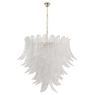 Murano Glass Crystal Color Suspension Chandelier, Italy, 1990s For Sale