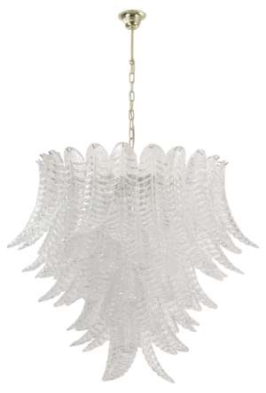 Murano Glass Crystal Color Suspension Chandelier, Italy, 1990s