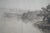 Printmaking Materials Antique Hc Rost Forked River Landscape Riverscape Cottage Etching 30" For Sale - Image 7 of 13