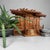 An atmospheric Japanese home shrine, a kamidana in sanja-miya form, with three separate compartments and hinged doors....