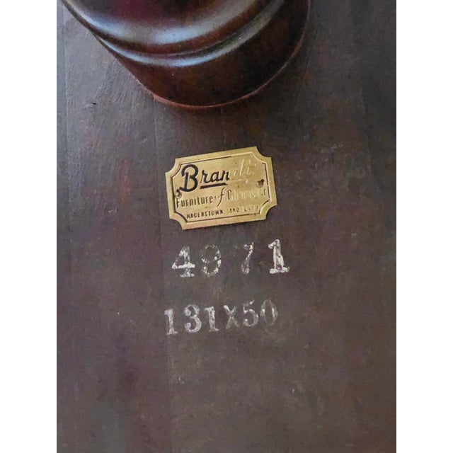 Burnt Umber Scalloped Edge Mahogany Tea Table From Brandt For Sale - Image 8 of 8