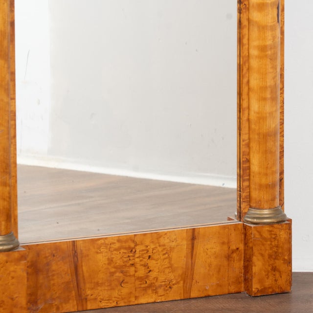 19th Century Tall Birch Biedermeier Mirror For Sale - Image 11 of 13