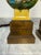 Chinese 1940s Pair of Chinese Yellow Porcelain Lamps W/Lotus & Crane Motif, Brass Greek Key For Sale - Image 3 of 6