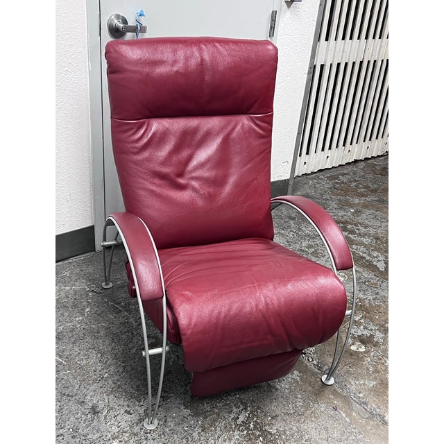 Percival Lafer for Lafer Furniture Billie Leather Recliner For Sale - Image 11 of 12
