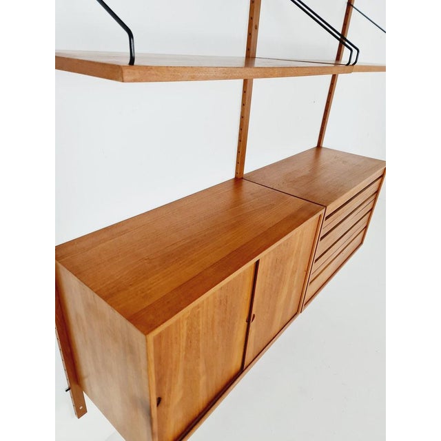 Mid-Century Danish Teak Wall Unit by Poul Cadovius for Cado, 1960s For Sale - Image 5 of 11
