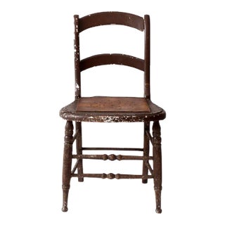 Antique Pierced Seat Chair For Sale