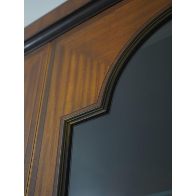 Baker Satinwood Neoclassical China Cabinet For Sale - Image 16 of 18