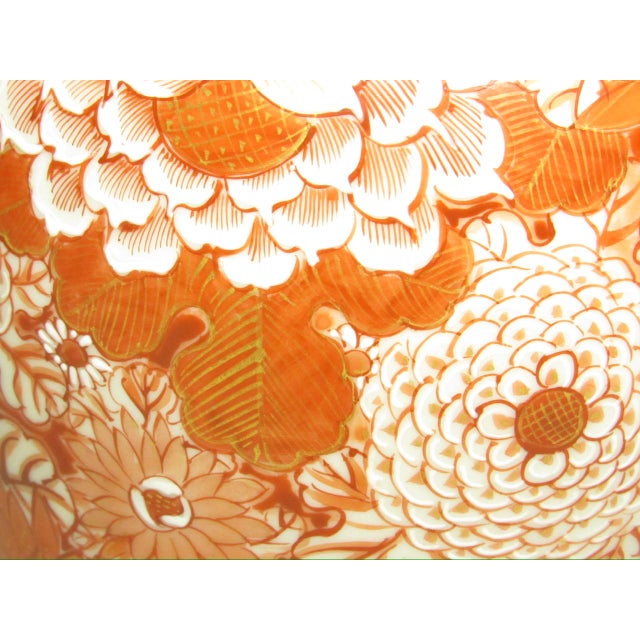 1950s Japanese Kutani Porcelain Ginger Jar Lamp For Sale - Image 11 of 15