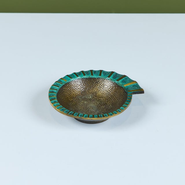 Metal Pal-Bell Ashtray in Cast Bronze by Maurice Ascalon For Sale - Image 7 of 12