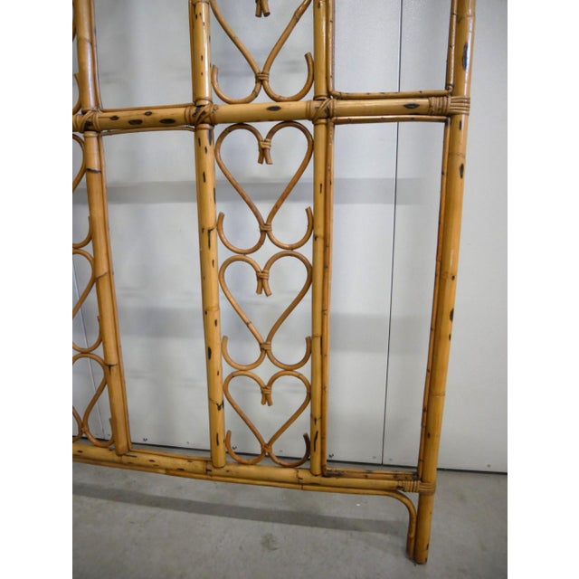 Wood Vintage Bamboo and Wicker Wall Coat Rack, 1960s For Sale - Image 7 of 17