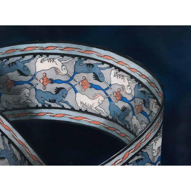 American "Unicorn Moebius Ii" - Trial Proof Lithograph in Ink on Laid Paper by Bruce Weinberg For Sale - Image 3 of 7