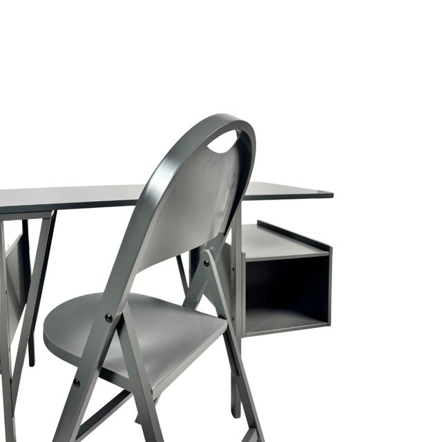 Desk and Chair Set by Castiglioni, 1979, Set of 2 For Sale - Image 10 of 15