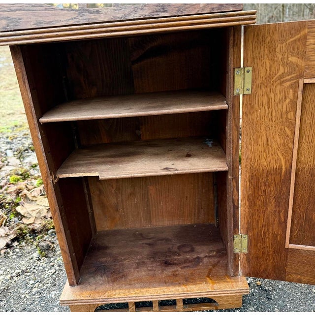 Brown Art Nouveau Cabinet Shelf in Wood, 1970s For Sale - Image 8 of 11