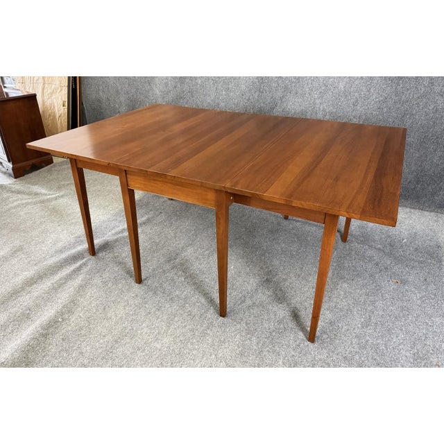 Vintage Craftique Solid Mahogany Dropleaf Dining Table For Sale - Image 4 of 13