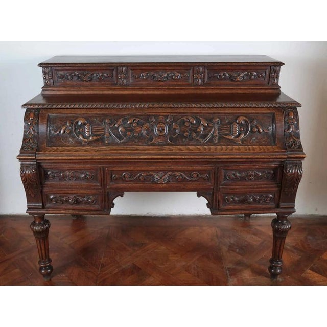 Antique French Renaissance Writing Secretaire For Sale - Image 6 of 6