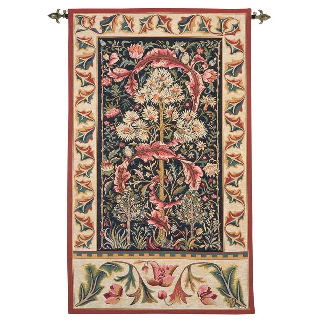 This tapestry is inspired from an embroidered silk door-curtain designed by John Henry Dearle (1860-1932), an associate of...
