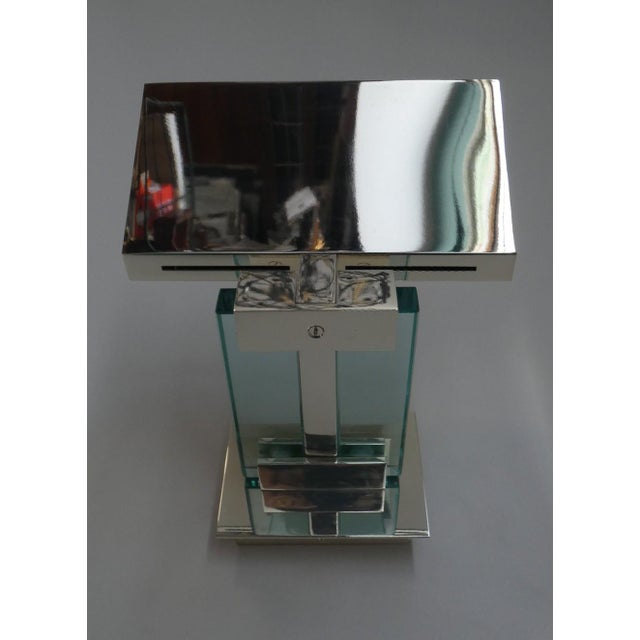 Metal Chrome Steel and Glass Wall Lights by Martini for Fratelli Martin, Italy, 1970s, Set of 4 For Sale - Image 7 of 10