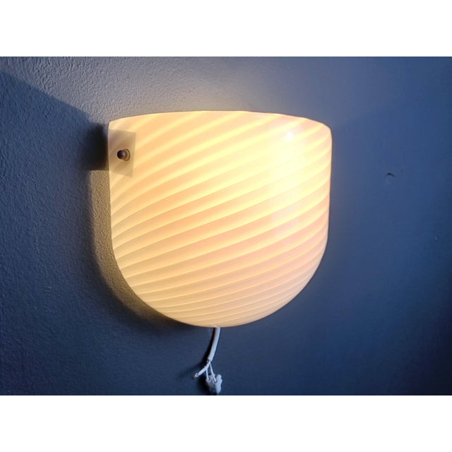 Murano Swirl Glass Sconce from VM-Vetri, Italy, 1970s For Sale - Image 10 of 15