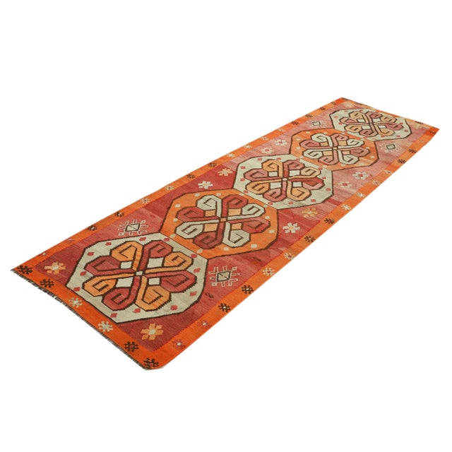 Traditional Mid 20th Century Vintage Turkish Kilim Runner For Sale - Image 3 of 7