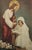 1938 First Communion Devotional Portrait in Ornate Silvered Polychrome Floral Frame For Sale - Image 4 of 13