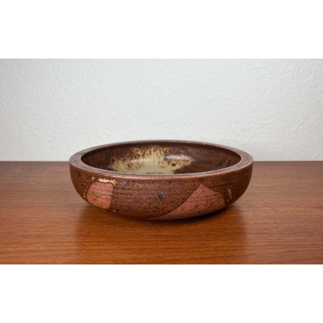 Mid-Century Modern Danish Studio Pottery Bowl from Visby, Denmark, 1960s For Sale - Image 4 of 16