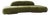 Le Croissant Modern Curved Sofa in Green For Sale