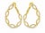 Mid 20th Century Pair of 14k Yellow Gold Diamond Hoop Earrings French Clip Estate For Sale - Image 4 of 4