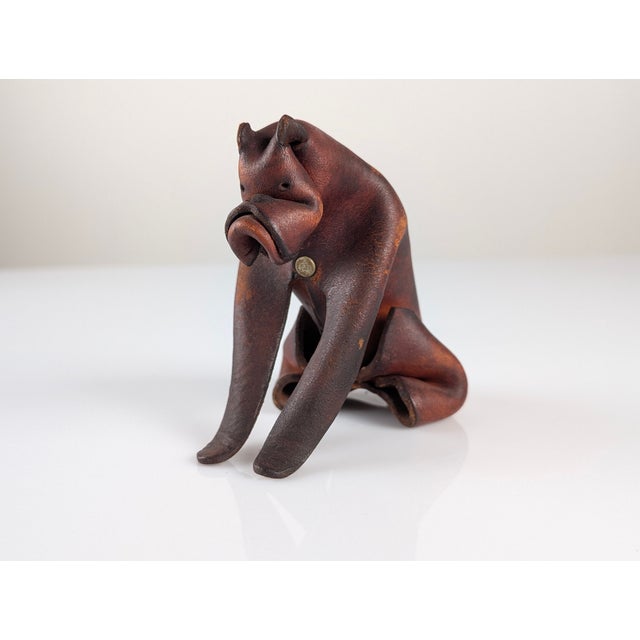 Vintage Leather Boxer Dog, Germany, 1960s For Sale - Image 6 of 9