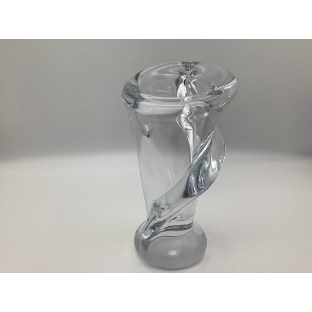 Mid-Century Modern Vintage Mid 20th Century French Crystal Vase For Sale - Image 3 of 13