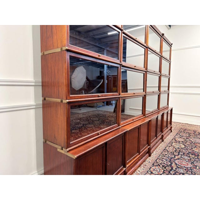 Wood English Bookcase from Globe Wernicke, Set of 4 For Sale - Image 7 of 18